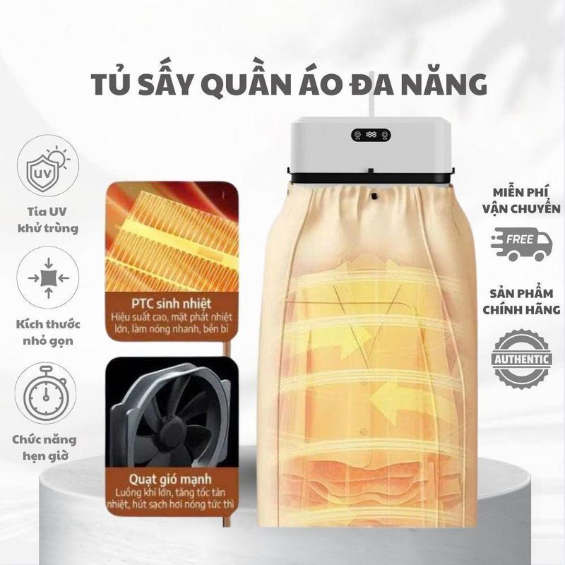 Máy sấy quần áo di động gia đình, chức năng ngắt điện khi quá nhiệt, dùng cho nhà nhỏ du lịch