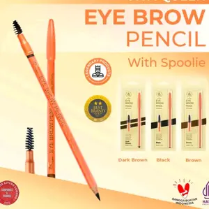 Viva Queen Eye Brow Pencil  Gajian Sale (WATERPROOF & SMUDGEPROOF) - tersedia 3 varian warna Alis Black Pensil Brown