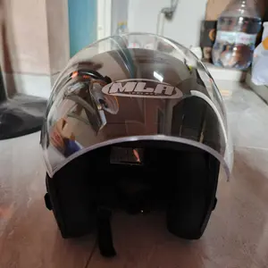 MLA Helm Half Face MLA J5 GREY Kaca Visor Bening Helm Premium SNI-COD Busa Knockdown Tali Mickrolock ABS Thermoplastic - Motorcycle