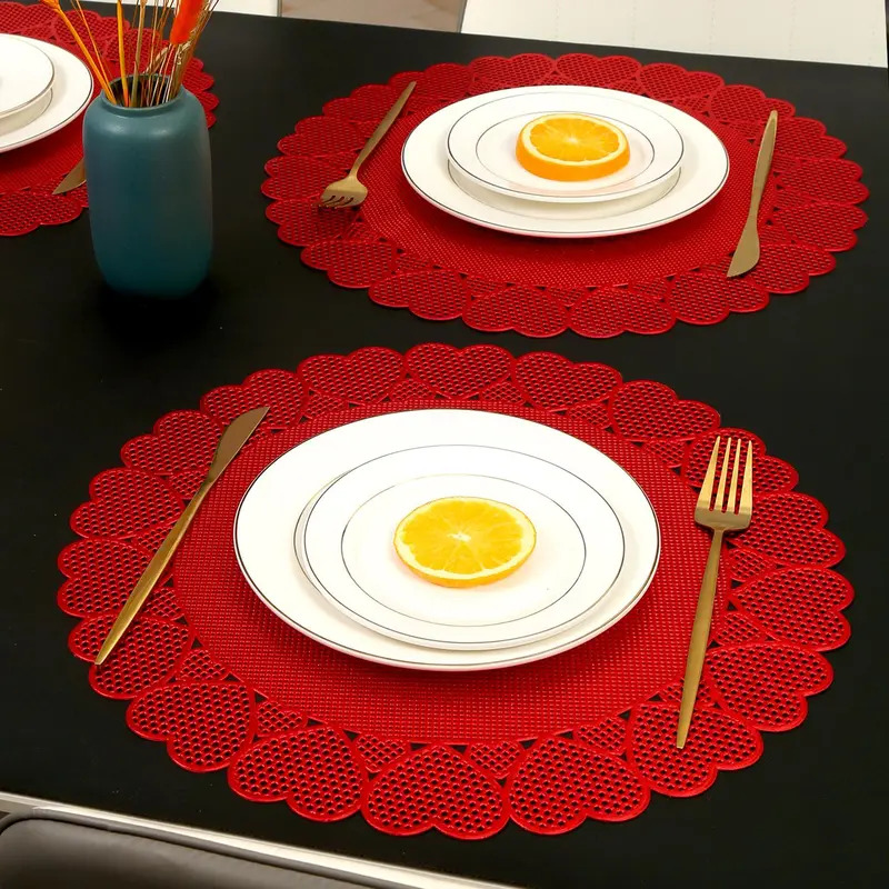Creative Hollow Placemats, Heat-resistant & Anti-slip Table Mats, Exquisite Tableware Accessories For Home & Restaurant 0