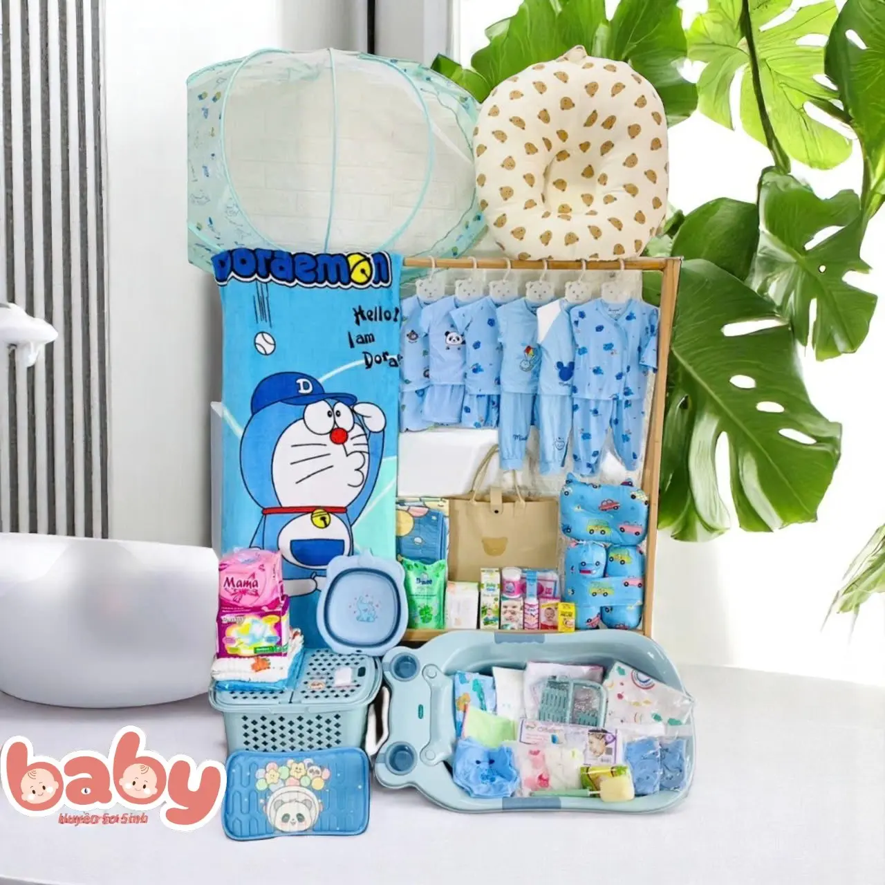 COMBO MẸ VÀ BÉ T1( GỒM QUẦN ÁO VÀ VẬT DỤNG CẦN THIẾT) TẶNG NỆM CHỐNG TRÀO NGƯỢC,TÚI GẤU BỈM SỮA KÈM ĐỒ CẦN THIẾT Cho Bé  quanao  tresosinh thu bình