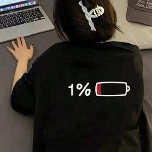 女性用半袖Tシャツ、電力量1%プリントラウンドネック、ゆったり、純綿カジュアルトップス、ラウンドネック、ゆったりシルエット、レディースサマープリントTシャツ