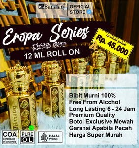 [12 ML EROPA ] Elbanafaq 12 ML TANPA BOX Roll On Mahkota Series Arabian Series | Premium | 12 ML