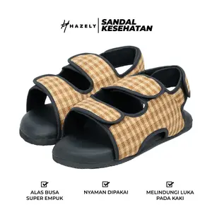 Sandal Diabetes Anti Air - Joey Series - Super Empuk - Coklat Muda