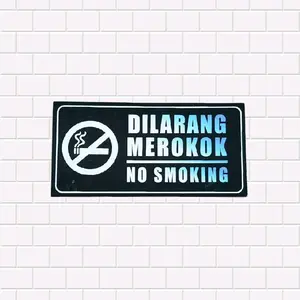 Hiasan Dinding Aesthetic Tulisan Dilaranv Merokok | Tulisan No Smoking bahan mdf
