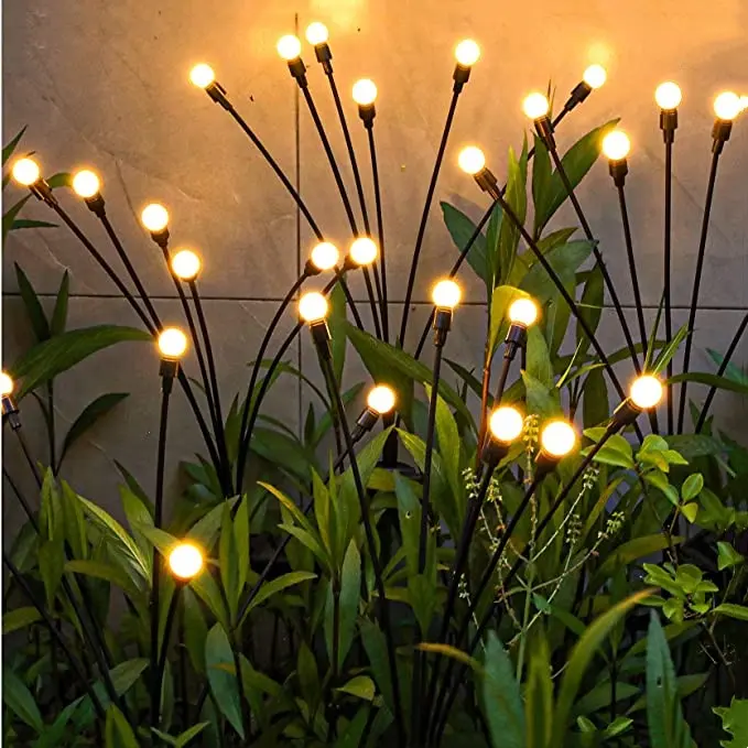[Ready Stock]Ligyetor Ready Stock CNY Solar LED Swing Garden Light Color Changing Firefly Light Floor Lamps Solar Lawn Decorative Lights Solar Powered Led Light Solar Pathway Lights Lampu