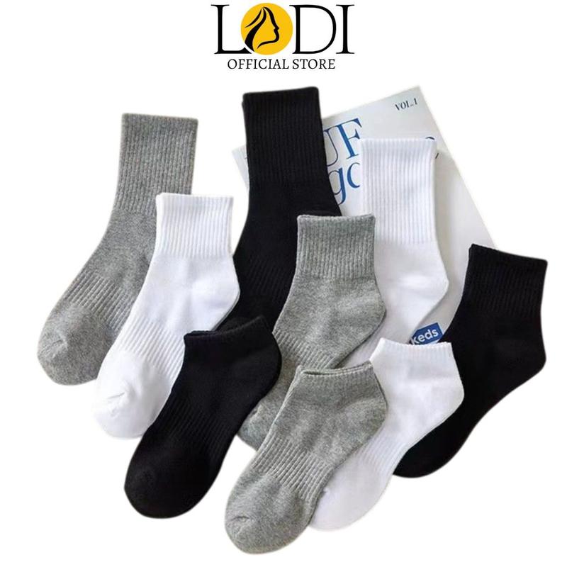 Tất Nam Nữ - Tất vớ cổ cao, cổ thấp chất cotton cao cấp thiết kế sọc đôi chống…