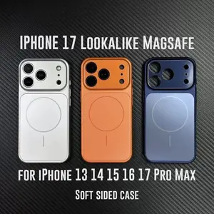 Case iPhone Corning Glass Frosted Magnet Anti Finger with Glass Lensa Protector Compatible for iPhone 13 14 15 16 17 Pro Max Air