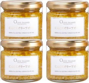 【ガーリックオイル にんにくオリーブオイル 115g×4個】 国産にんにく調味料 エキストラバージンオリーブオイル ガーリックオリーブオイル 小豆島 OLIVE ISLAND オリーブアイランド