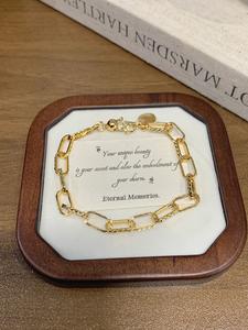 Gelang Klip Kertas, SUNQ, Rekaan Minimalis Berongga, Rantai Bergaya dan Bergaya, Untuk   aksesoris wanita jewelry Bangles Barang Kemas Bracelets