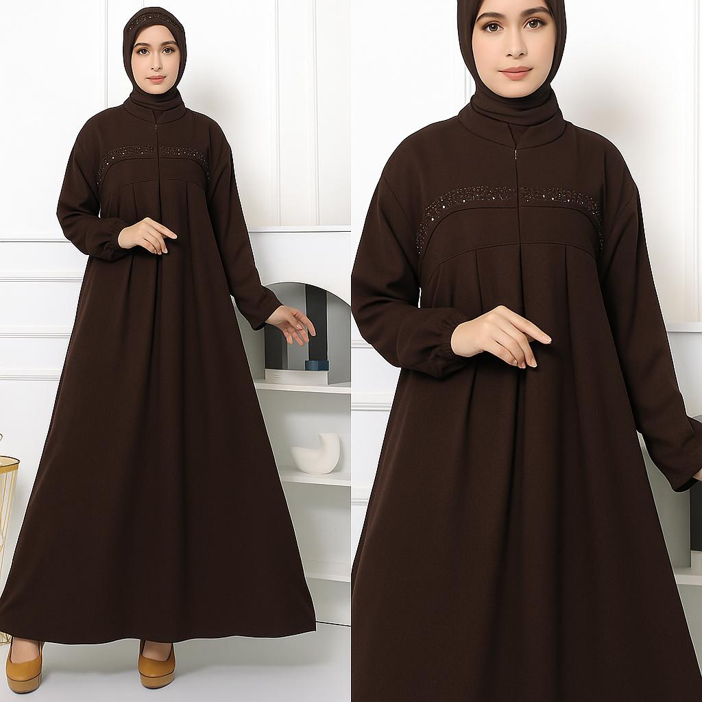 Gamis Lebaran Jumbo Burgundy Busui Frendly / Gamis Mahogany Terbaru 2026 Simpel Mewah Gamis Lebaran Jumbo Burgundy Busui Frendly / Gamis Mahogany Terbaru 2026 Simpel Mewah