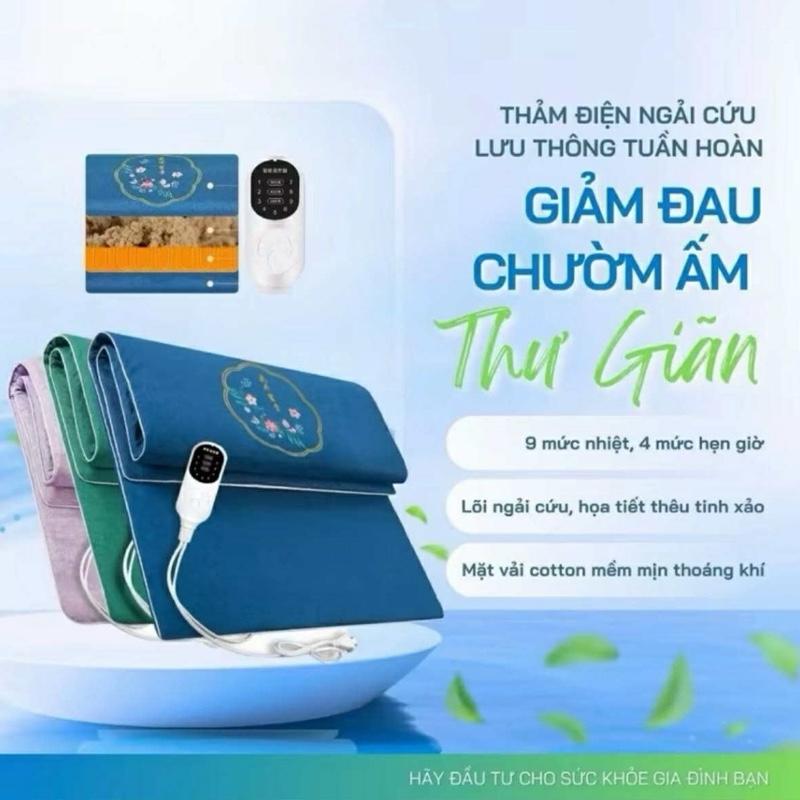    Bảo Hành 12 Tháng    Thảm Ngải Cứu Đệm Sưởi Ngải Cứu Đông Y Gồm 18 Loại Thảo Dược Hỗ Trợ Giảm Đau Mỏi Vai Gáy Đả Thông Kinh Mạch Với Nhiều Cấp Độ 
