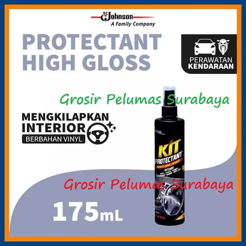 Kit Protectant High Gloss interior spray 175ml Pembersih pengkilap Dashboard Vinyl  interior mobil semprot