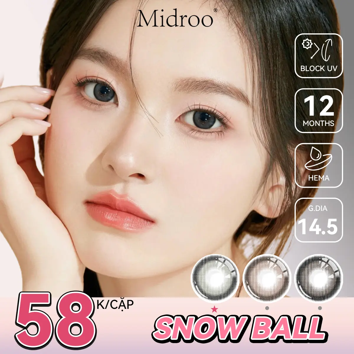 Kính Áp Tròng Dorothy, 12 Tháng, Bóng Tuyết, Xám, Nâu, Đen, DIA 14,5mm, Độ: 0-6, Mua 1 Cặp, Tặng 60ml Dung Dịch Chăm Sóc Và 10ml Nhỏ Mắt, Thích Hợp Cho Phụ Nữ, Mắt Làm Đẹp, Màu Tự Nhiên, Mua 3 Tặng 3 Ưu Đãi