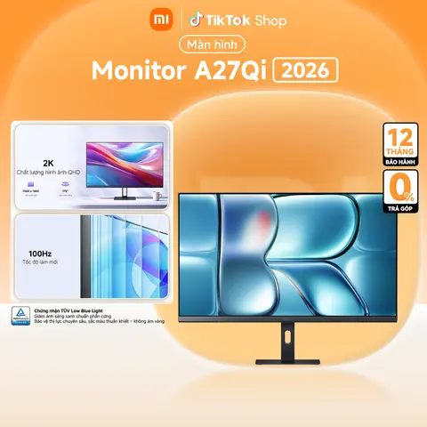 Màn Hình máy tính Xiaomi 2K Gaming Monitor A27Qi - Màn hình 27 inch -Tần Số Quét 120Hz-BH 36 Tháng - Hàng chính hãng