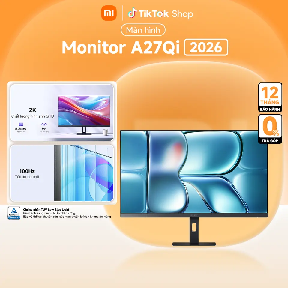 Màn Hình máy tính Xiaomi 2K Gaming Monitor A27Qi - Màn hình 27 inch -Tần Số Quét 120Hz-BH 36 Tháng - Hàng chính hãng