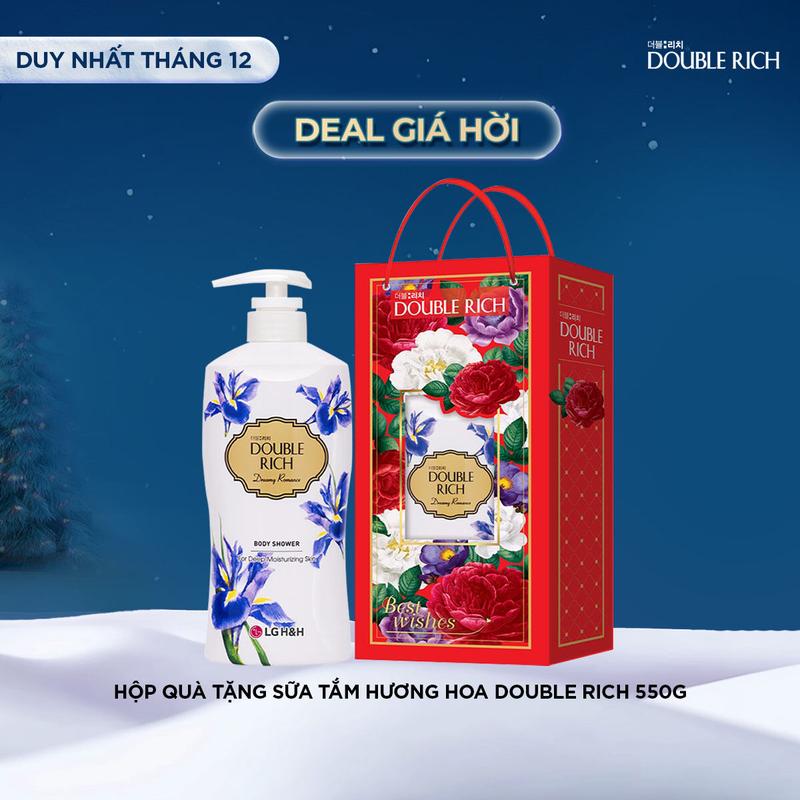 LG Daily Beauty Official SET QUÀ ĐỘC QUYỀN Hộp quà tặng Sữa tắm hương hoa Double Rich 550g