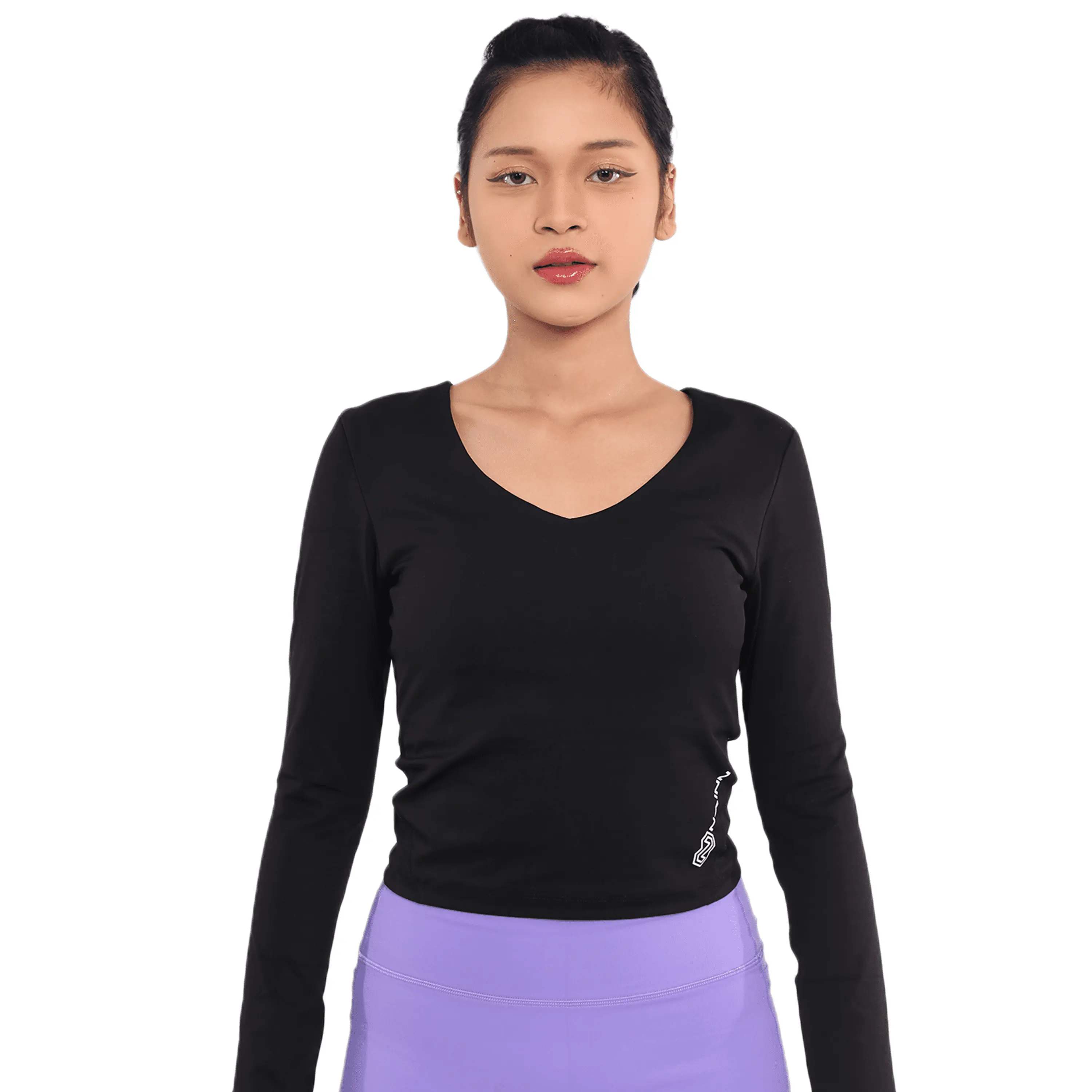LONG SLEEVE CROPTOP BASIC BLACK NAINN