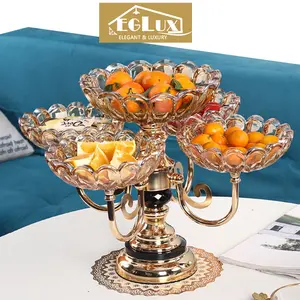 Tempat permen snack mewah aesthetic tempat buah untuk hiasan meja Bisa Putar