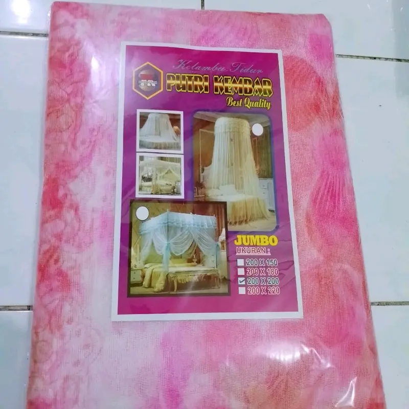 Paket Isi 2 Pcs Kelambu anti nyamuk motif bunga ukuran 200x200 200x180 200x150 1