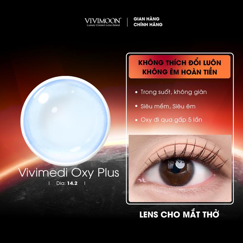    3 MONTHS   Kính áp tròng Vivivmoon Lens cận trong suốt 3 tháng Vivimedi Oxy Plus cho mắt thở đi học đi làm đi chơi cho nam Nữ Giá 01 chiếc - vui lòng chọn 2 chiếc  