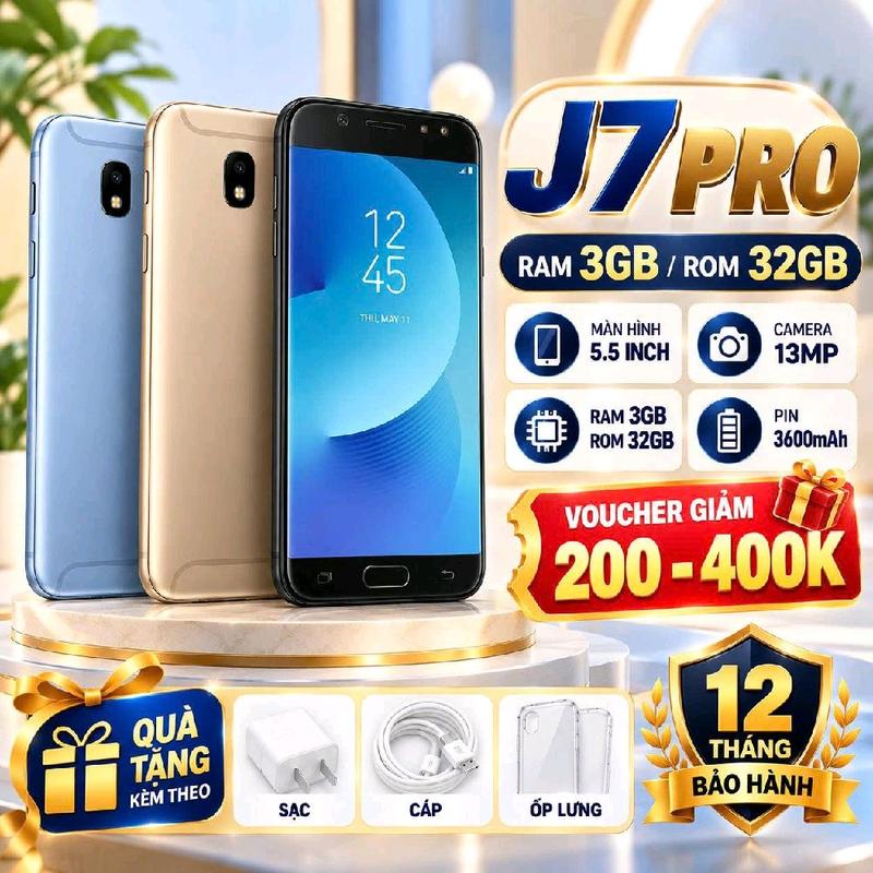 666: 2ND HAND : Điện Thoại Sam J7 Pro Ram 3/32GB ,Màn Hình Lớn 6.45ind ,Sử Dụng 2 xim 2 sóng ,lướt Wed Xem Fim Chơi Game Mượt , Bảo Hành 6 tháng ,Tặng Sạc Cáp Ốp Lưng,sài được mọi áp ngân hàng ạ