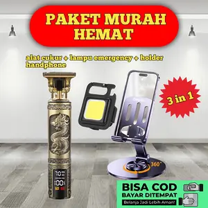 (COD) SUPERCOOK promo murah!! ALAT CUKUR+LAMPU MINI+HOLDER HANDPHONE bisa COD bayar di tempat!!