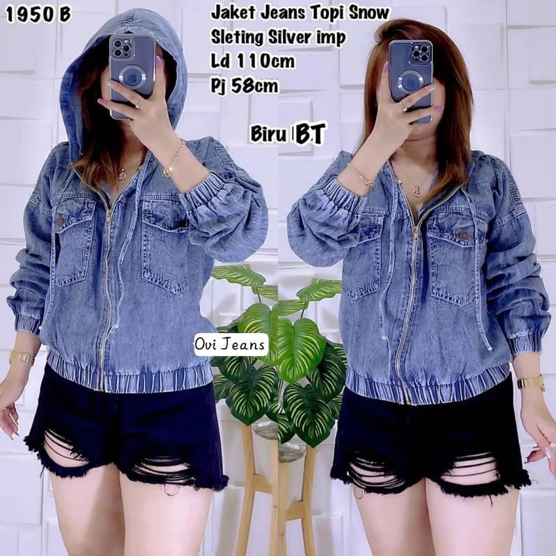 Product Introduction of OOTD - Jaket Crop Jeans Hodie Model Resleting - Crop Hodie Premium Quality 10