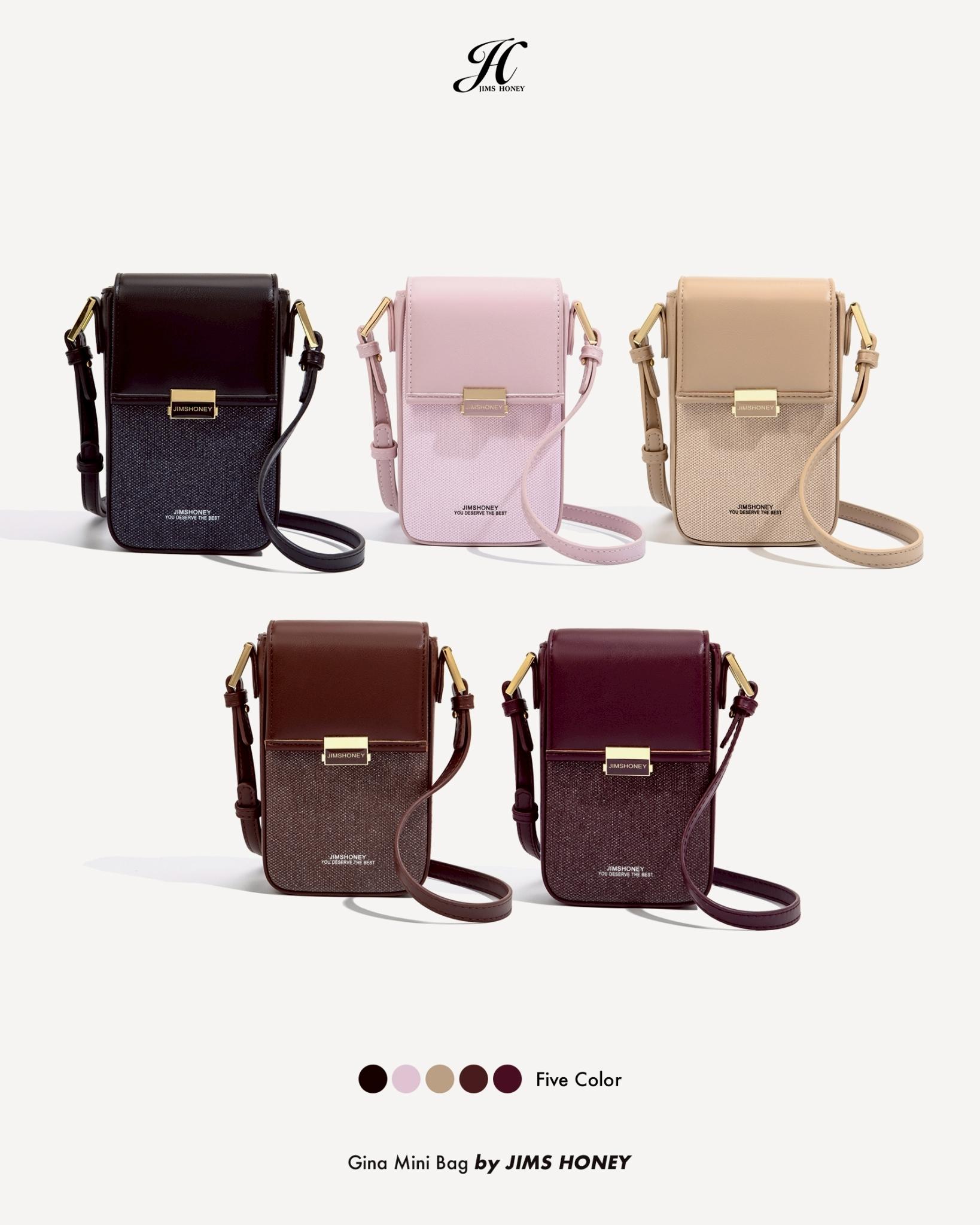 JIMS HONEY GINA MINI BAG  Tas Selempang Slingbag Cewek Jimshoney Trendy Elegan Kulit