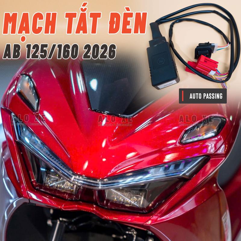AB 2020-2026 Mạch tắt đèn tích hợp AUTO PASSING dùng cho xe AB 125 160 2023 - 2025 4 VAL và AB 2026 BH 1 Năm lắp đặt như zin - Tặng kèm 3 dây rút Phụ Kiện - Phụ Tùng Cao Su ab xemay Nhựa để chân