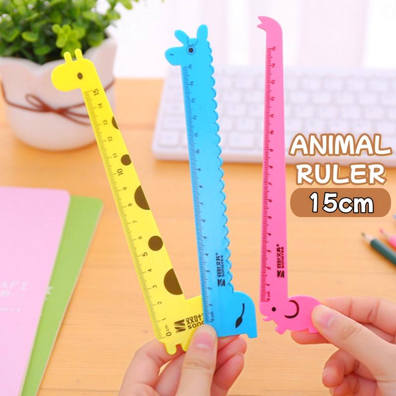 Cartoon Animal Shape 15cm Plastic Ruler Creative Kid Cute Giraffe ...