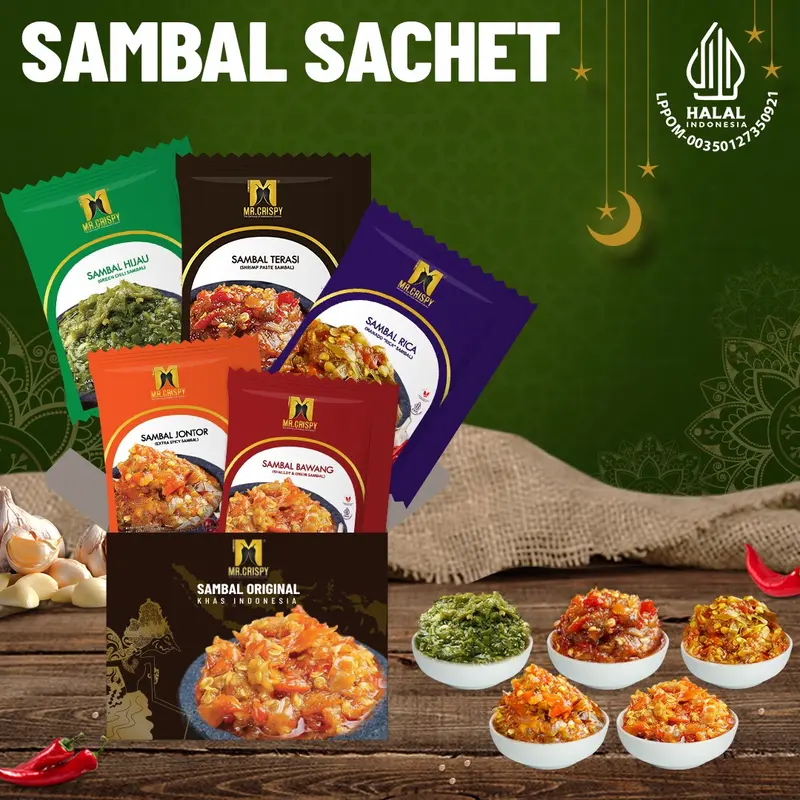 Sambal Sachet Isi 10pcs / Sambal Mr.Crispy 0