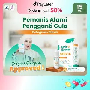 Detogreen Stevia Natural Sweetener 400x Manis Dari Gula 15 ml Pengganti Sugar / Food