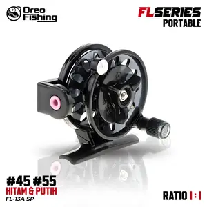 Reel Gulungan Pancing Mini untuk Joran Tegek Gear Ratio 1:1 Material ABS Plastik Tebal Ultra Ringan