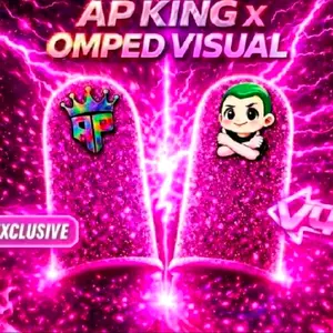 APKING x OMPED Visual V4 - Desain Unik Warna Merah Muda Super Responsif Anti Keringat Aksesoris Gaming Kualitas Terbaik