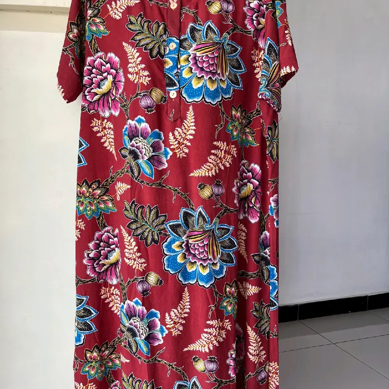 kencana ungu daster simpel DS 04 label biru lengan pendek Ld 126 4