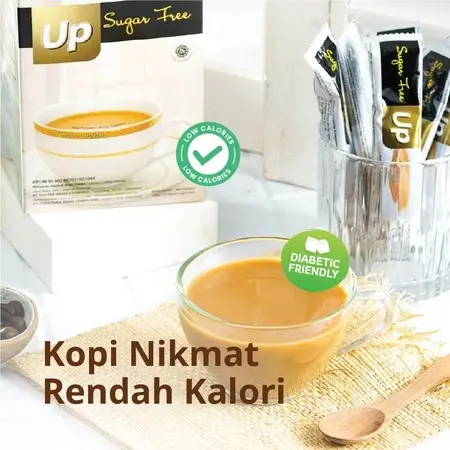 CNI UP Ginseng Coffee Sugar Free Kopi Ginseng Bebas Gula Pasir Aman Bagi Diabetes isi 15 pcs