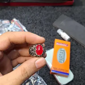 Batu permata ruby cutting dim 12x10 KC lostone / merah delima siam / cincin pria