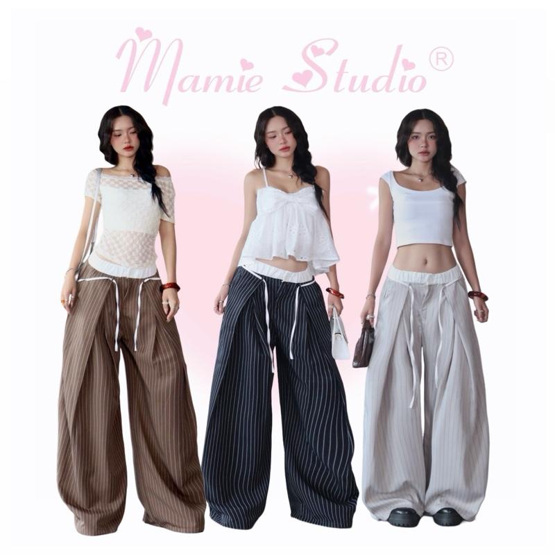 Quần ống rộng MIXXI PANT - Mamie Studio, chất kate thoáng mát, cạp cao tôn dáng