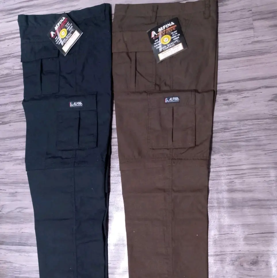 Celana Pdl Pramuka Seragam Sekolah Cargo Coklat Hitam