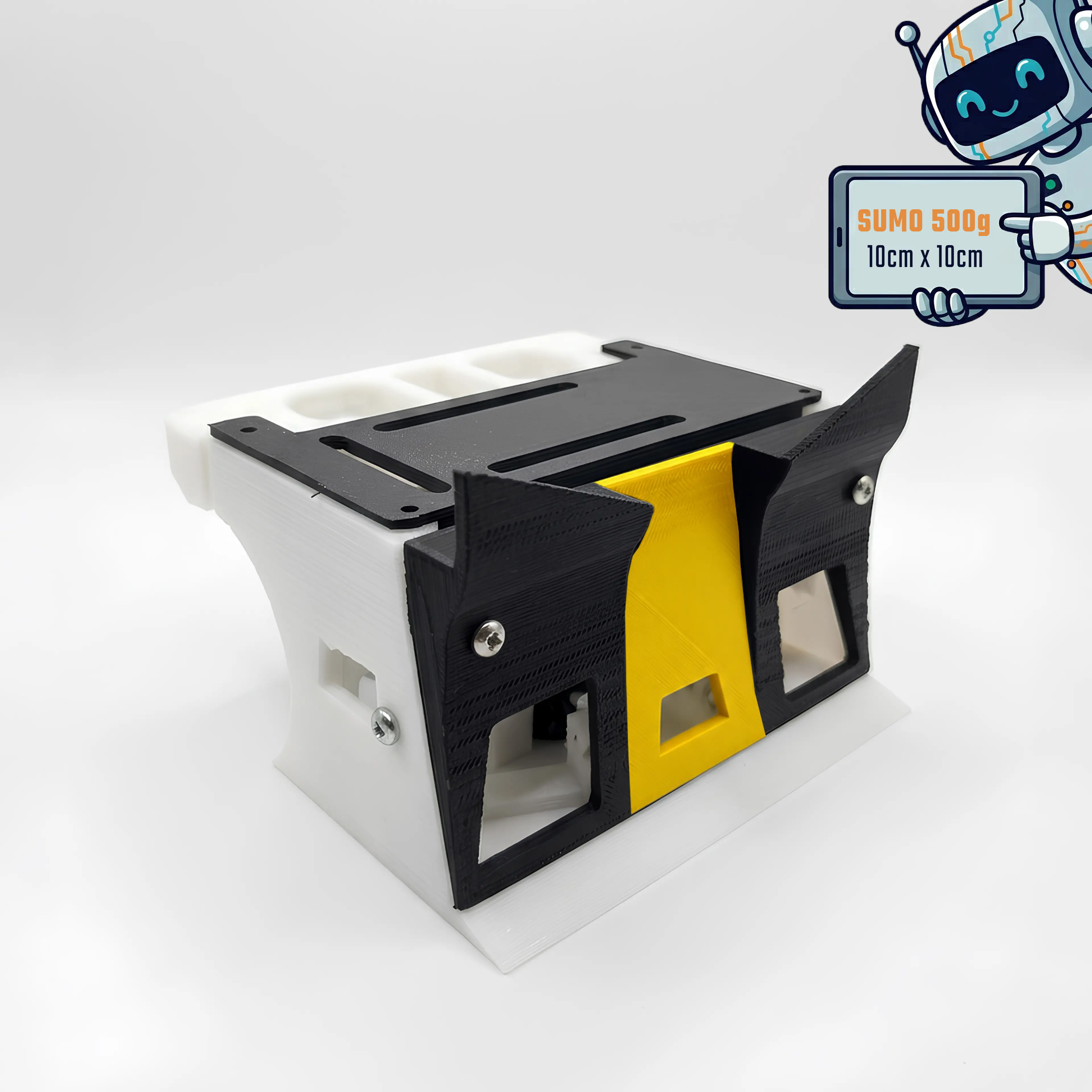 Robot Sumo 500g (The Wolverine) Bisa Auto atau Kontrol PS3 Standard Lomba Berat 500 Gram - full 3D Print (PETG) Sumo Gearbox V4  Control