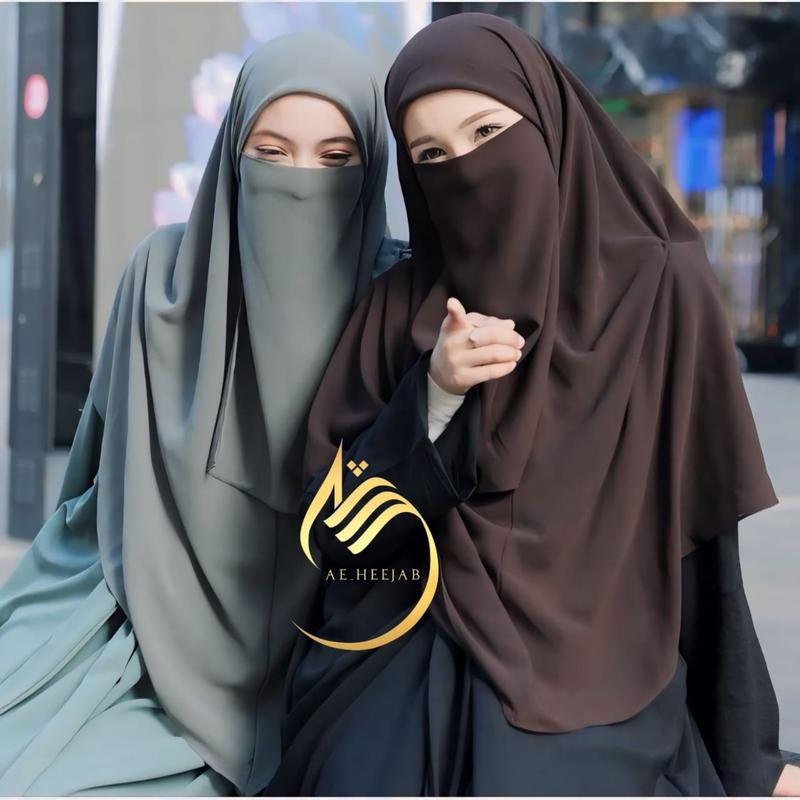 {SET CADAR} JILBAB SYAR'I SEGI EMPAT INSTAN JUMBO PREMIUM | TUDUNG HAFIZAH Bisnis Pad Muslim Layer Doll Ceruty Sifon Kerudung 3