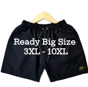 Celana Big Size Jumbo Pendek Casual Distro Santai Bahan parasut Micro Saku Releting