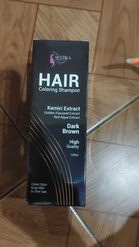 Product Review of [Promo Spesial] Aestika Dark Brown Hair Coloring Shampoo - Pewarna Rambut Beruban Kering Red Extract from H**a 0