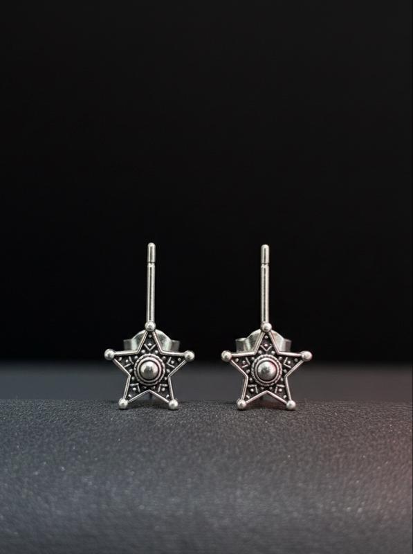 anting magnet cowboy star  kece variasi jarum di belakangnya