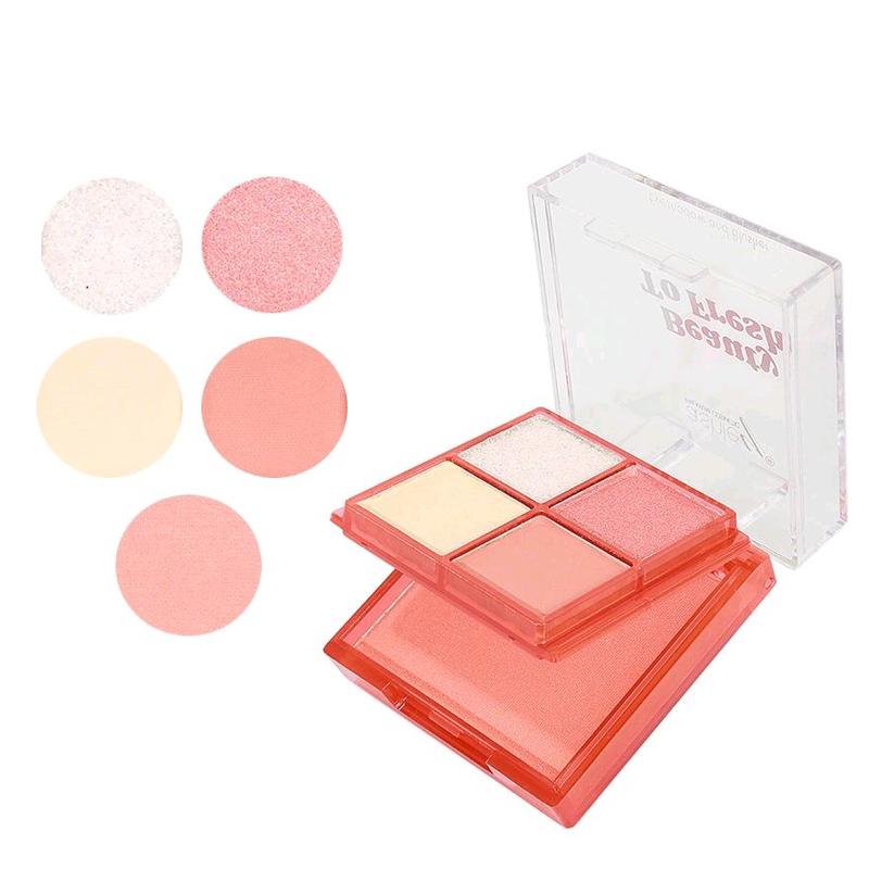  Bảng Phấn Mắt Đa Năng Asley - 4 ô phấn mắt + 1 tầng má hồng 