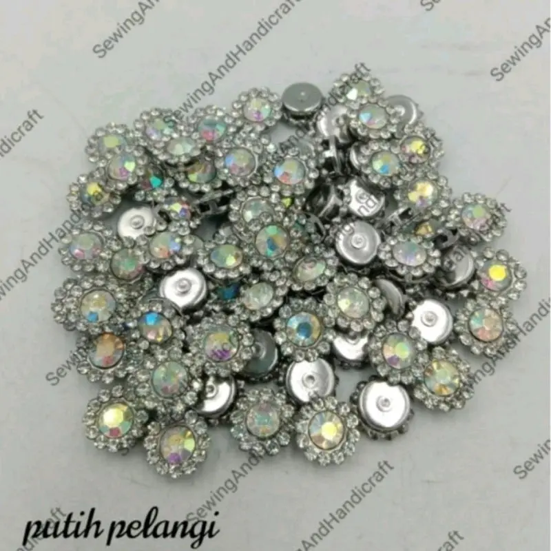 Payet Cangkang / Diamond Cangkang / Bunga Lapis Cangkang Silver Bulat 10mm ±1000pcs