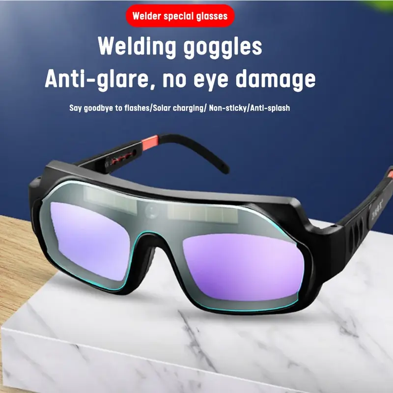 Kacamata Pelindung Las Otomatis Auto Darkening Soldering Goggles 0