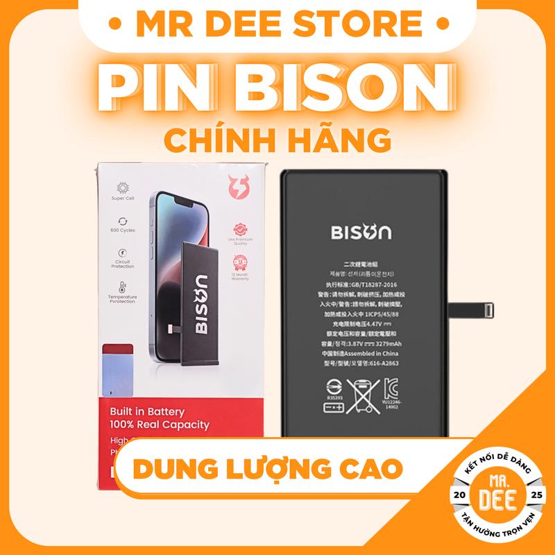  Pin Điện Thoại BISON Chính Hãng DUNG LƯỢNG CAO Dành Cho iP Các Dòng 7 8 X 11 12 13 14 15 SE-Mini Plus Pro ProMax 