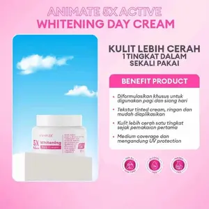 ￼Animate 5X Active Whitening Day Cream 10g/Pelembab Wajah